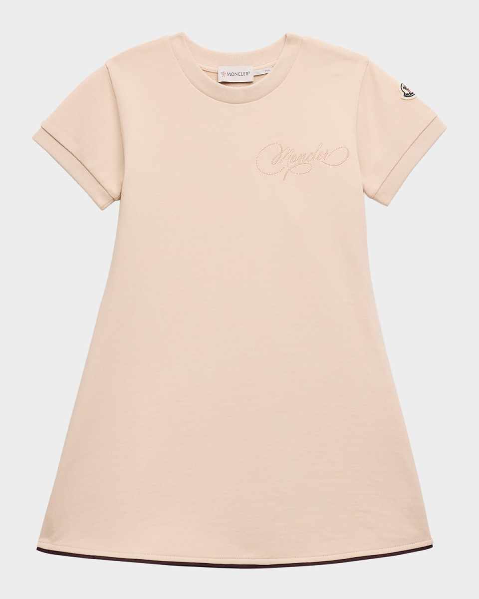 Girl's Logo-Script Jersey Dress, Size 4-6